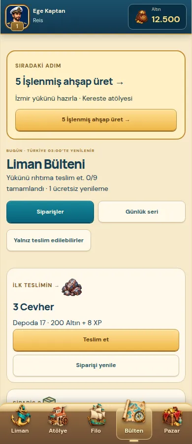 Liman Bülteni: 0.23 oyun ekranı